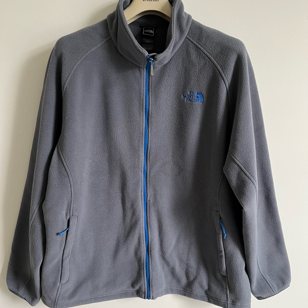 Mens The North Face Grey Full Zip Fleece Size Xxl